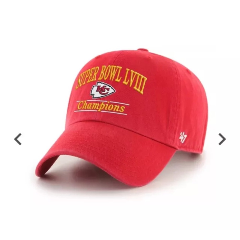 '47 Men's Super Bowl LVIII Champions Kansas City Chiefs Clean Up Adjustable Hat